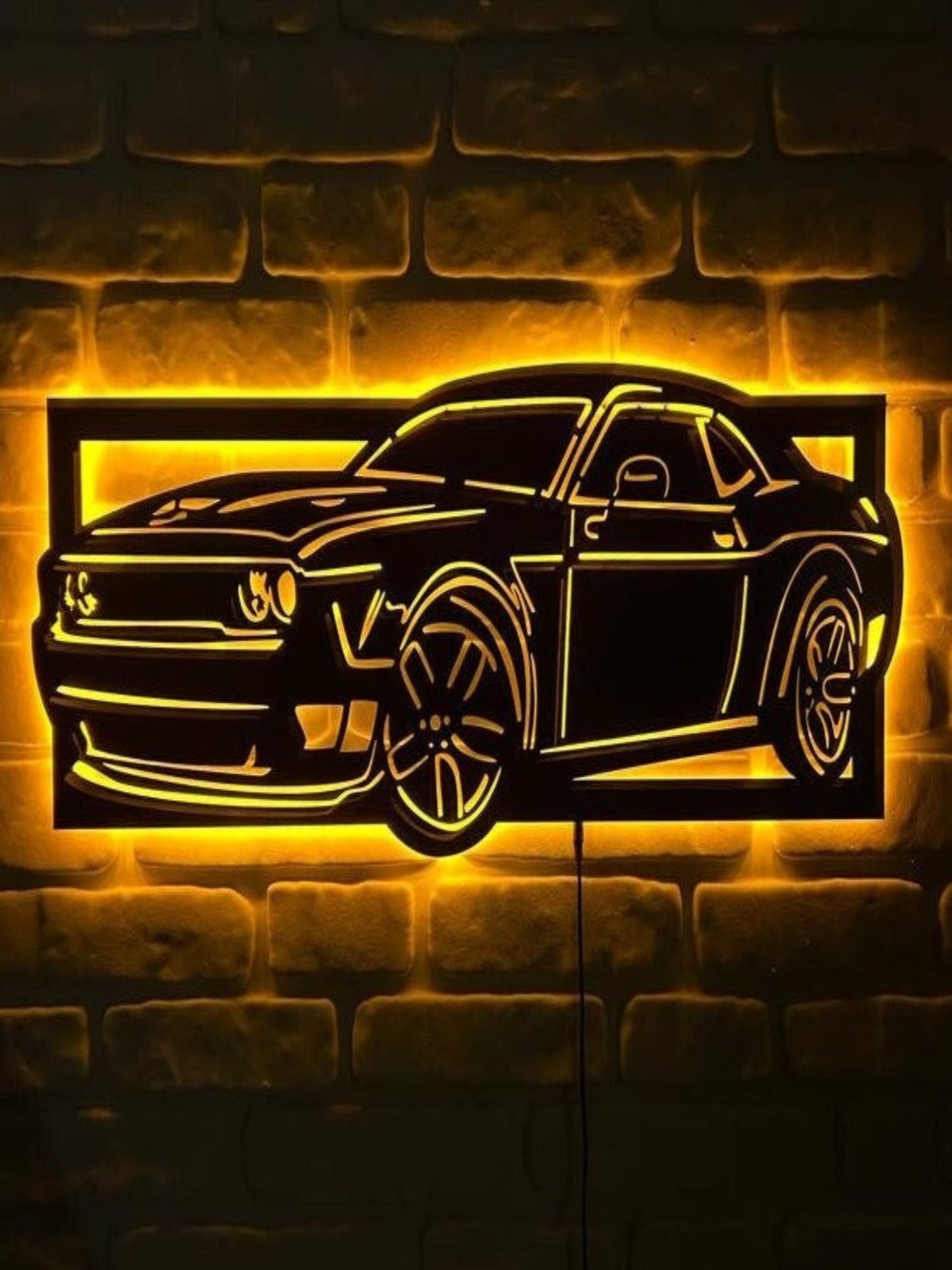 Dodge Car Led Sign Cars Fan Wall Deocr - Image 1