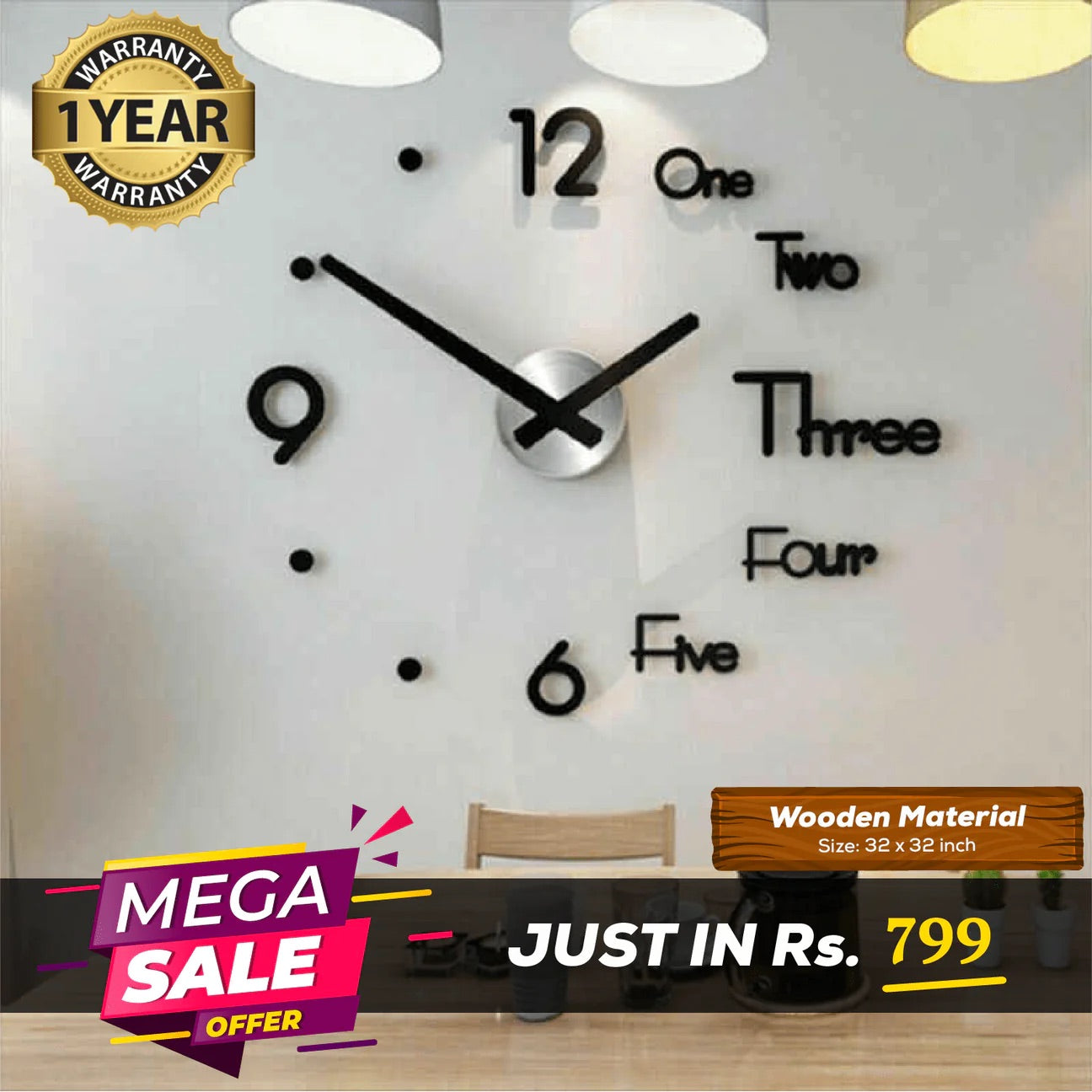 Summer Biggest Sale Buy 1 DIY Clock Get Free Hexagons Mirrors - Image 6