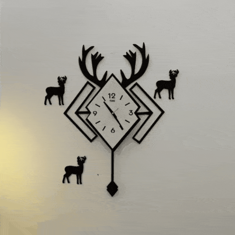 Diamond Shape Pendulum Wall Clock - Image 2