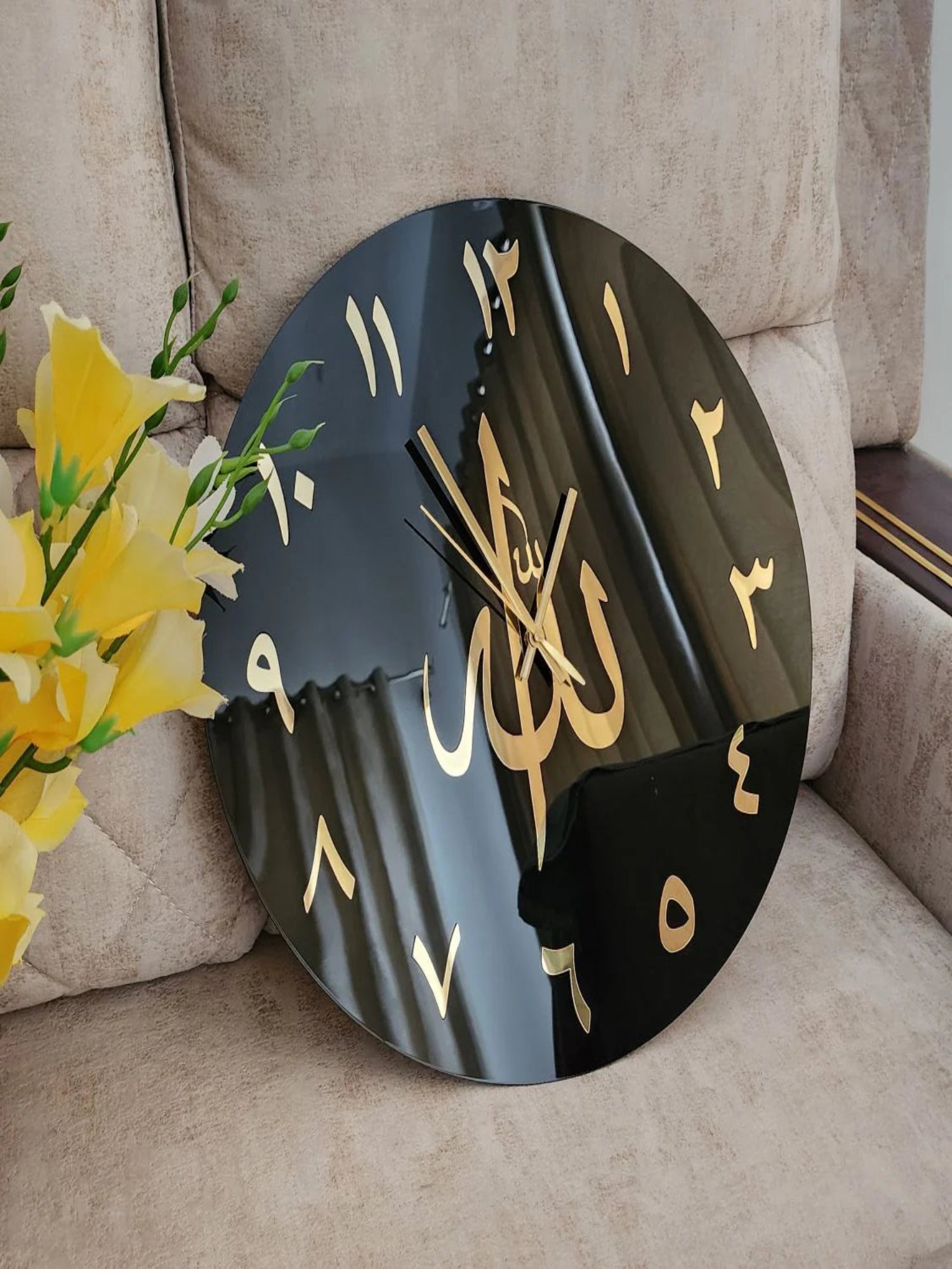 ALLAH Name wall clock Acrylic Material - Islamic Wall Clock - Image 1