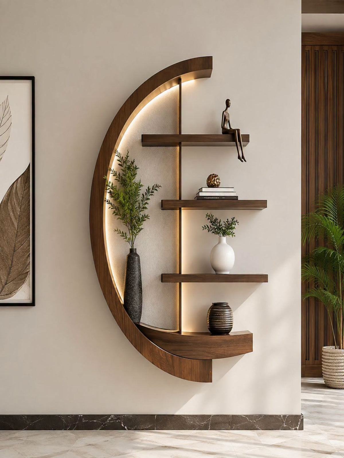 Modern Wall Shelf Design for a Stylish Entrance