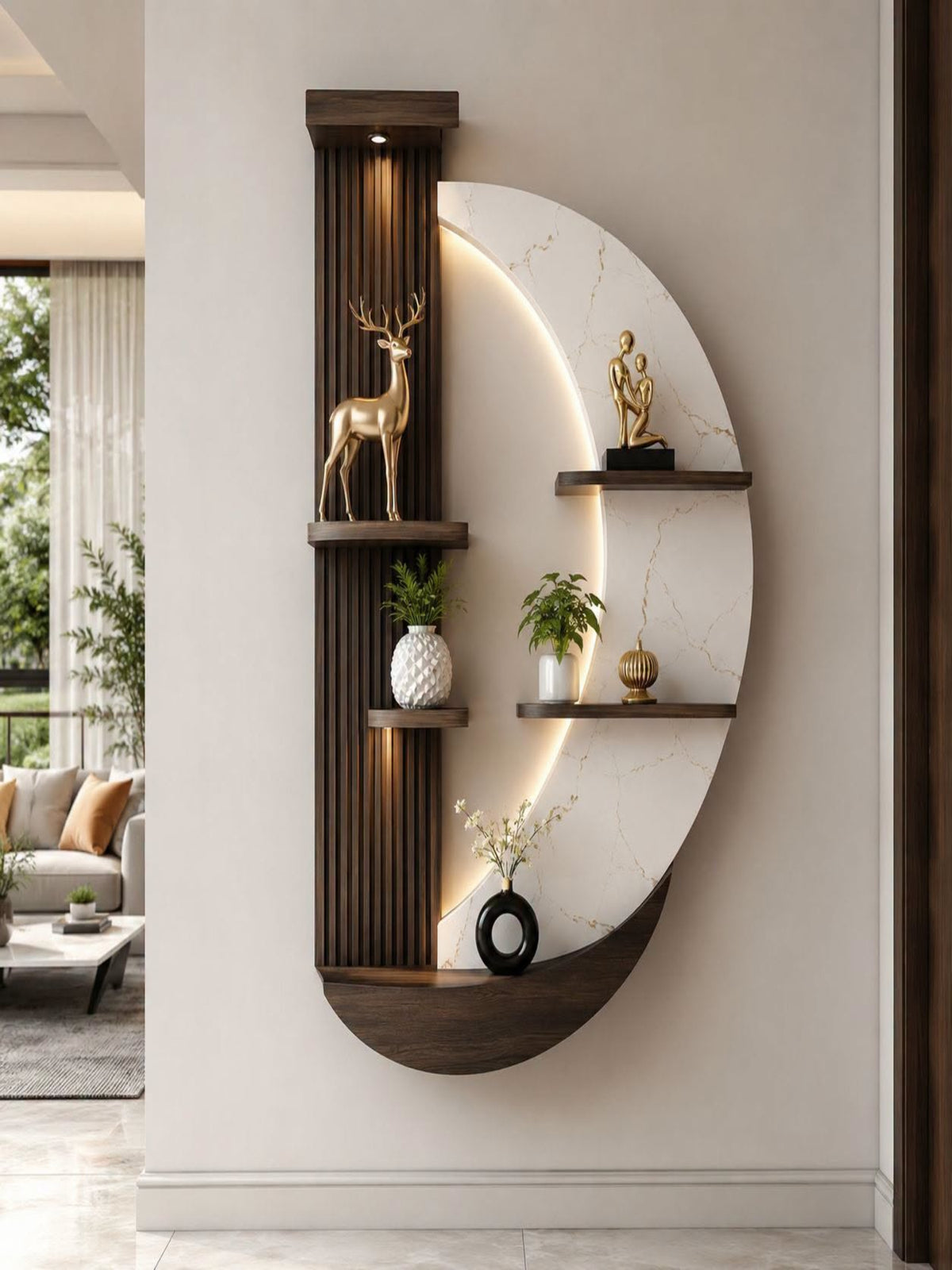 Modern Wall Shelf Elegance for Your Living Room ✨
