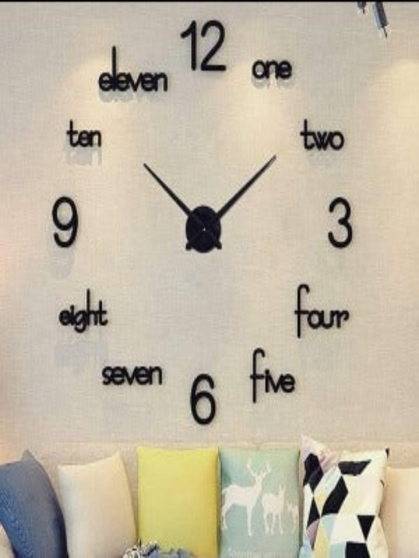 Acrylic Wall Clock with 12 inch Needles - Image 1