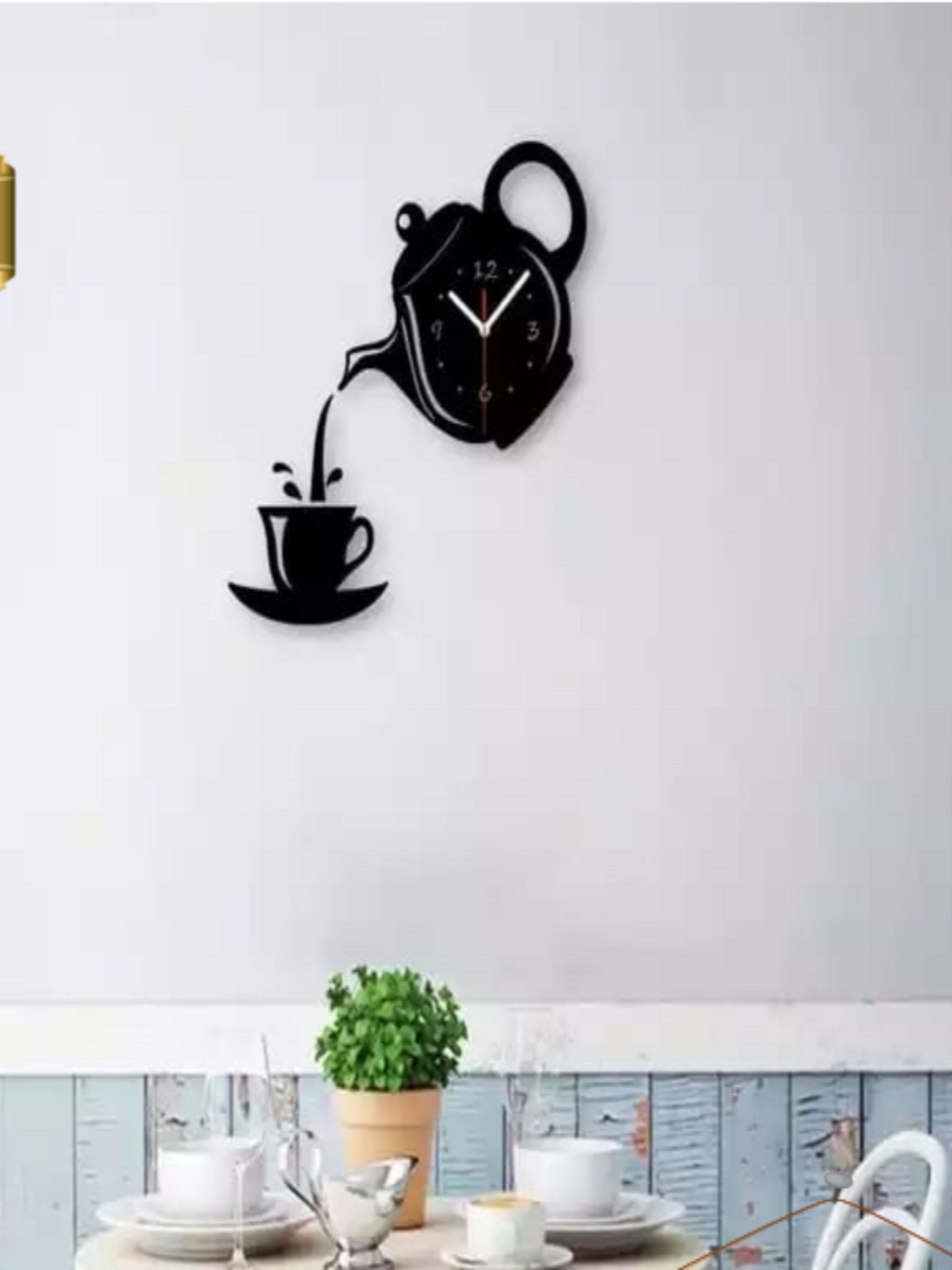 Kettle Tea Wall Clock for kitchen and Home - Image 1