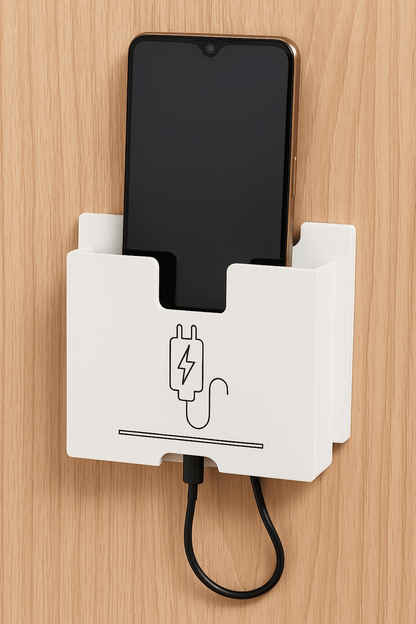 Wall Mount Acrylic Mobile Phone charger Holder - Image 3
