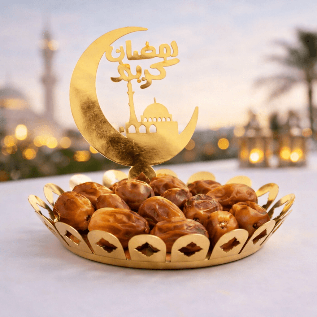 Ramadan Bundle 2: Metal Tray, Ramadan Kareem Table toper, Ramadan Kareem Acrylic Wall Scenery - Image 4