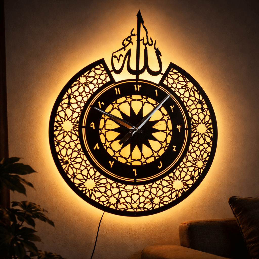 Divine Glow Islamic Clock - Image 2