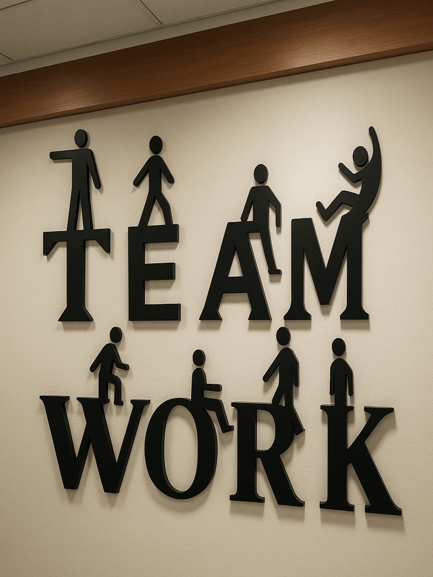 Teamwork 3D Creative Office Decor (tw01) - Wall Decorations - Image 1