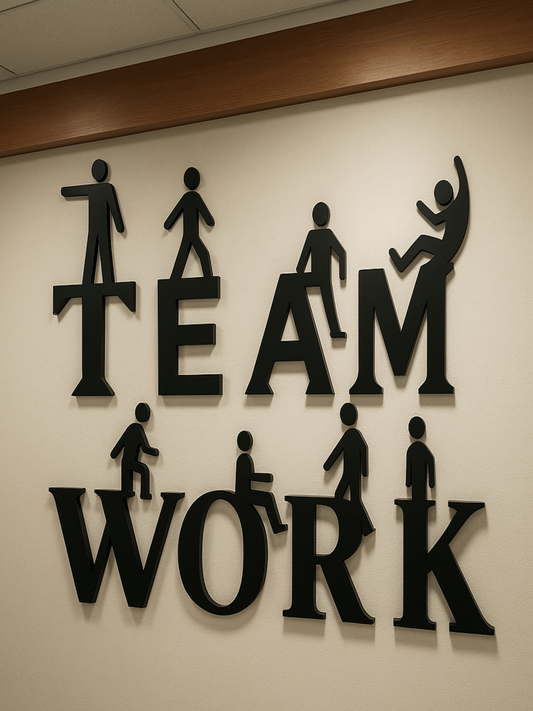 Teamwork 3D Creative Office Decor (tw01) - Wall Decorations - Image 1