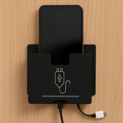 Wall Mount Acrylic Mobile Phone charger Holder - Image 2
