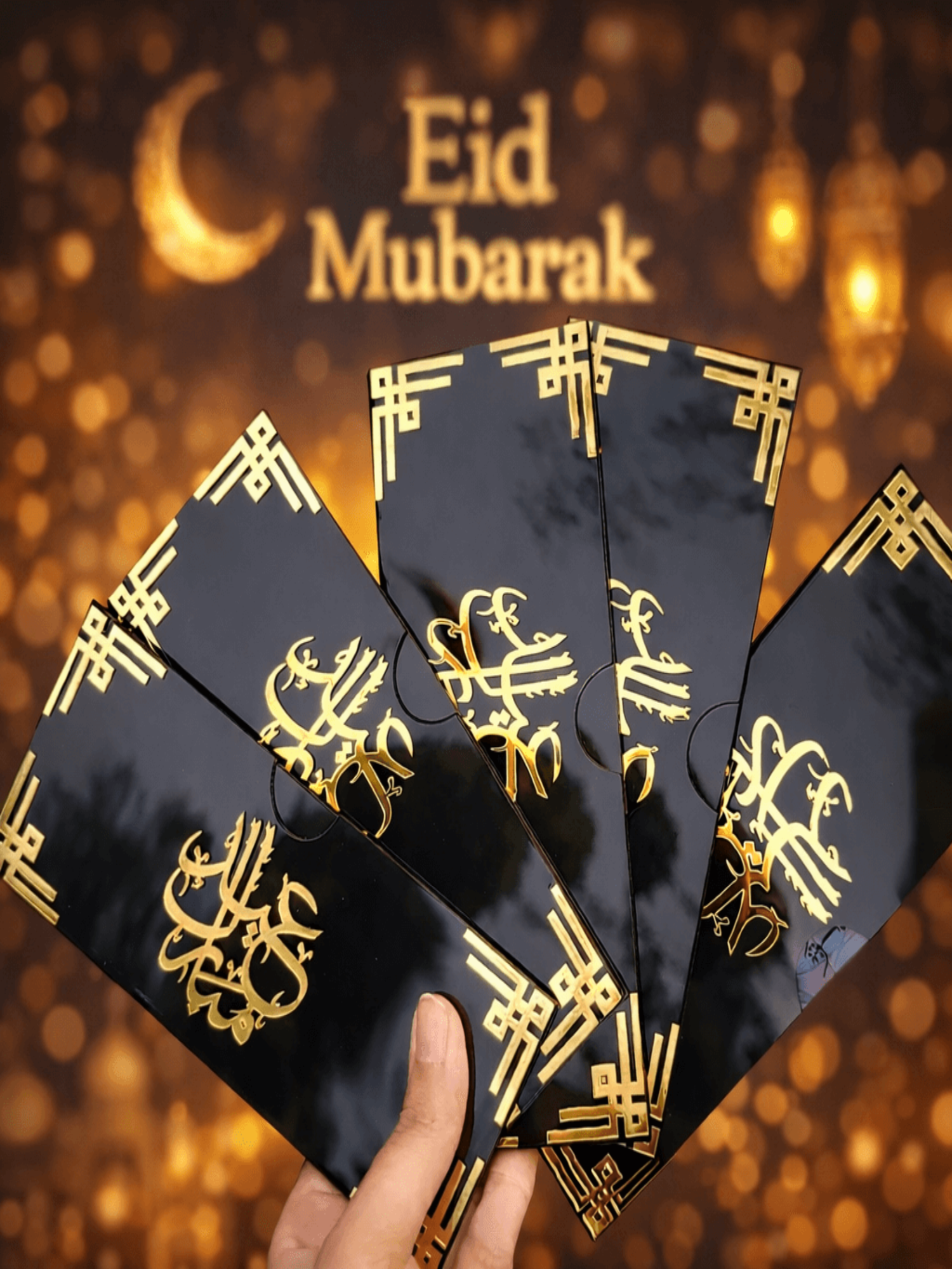 Premium Acrylic Eidi Envelopes – Eid Mubarak Gift Envelopes -COR01 - Image 1