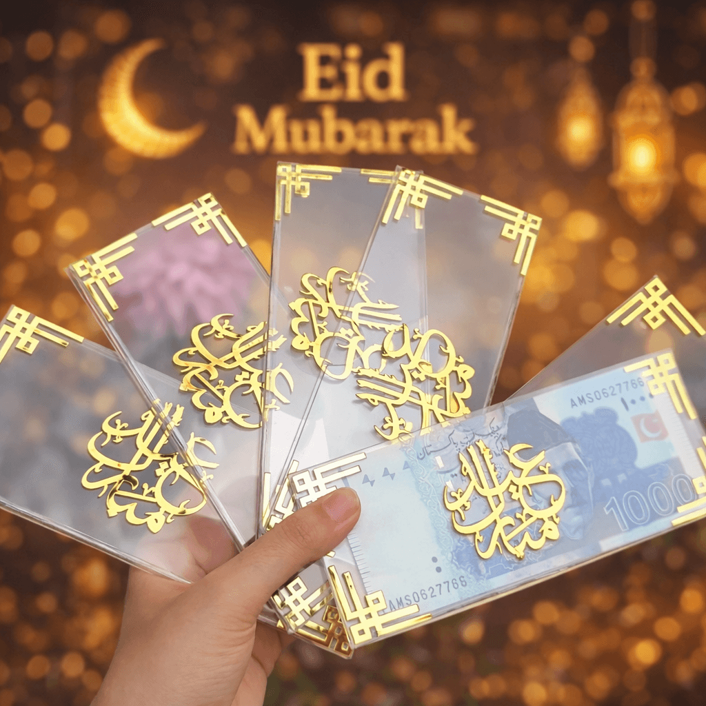 Premium Acrylic Eidi Envelopes – Eid Mubarak Gift Envelopes -COR01 - Image 2