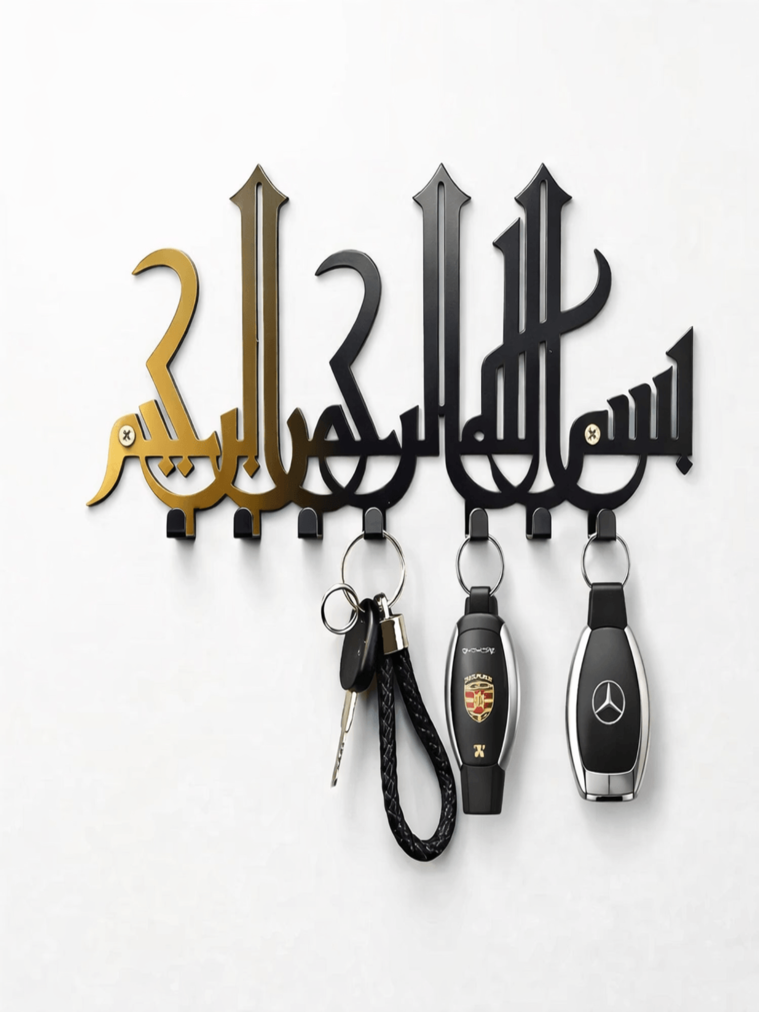 Metal Car Key Holder Wall Mount Key Rack for Home Decoration - Image 1