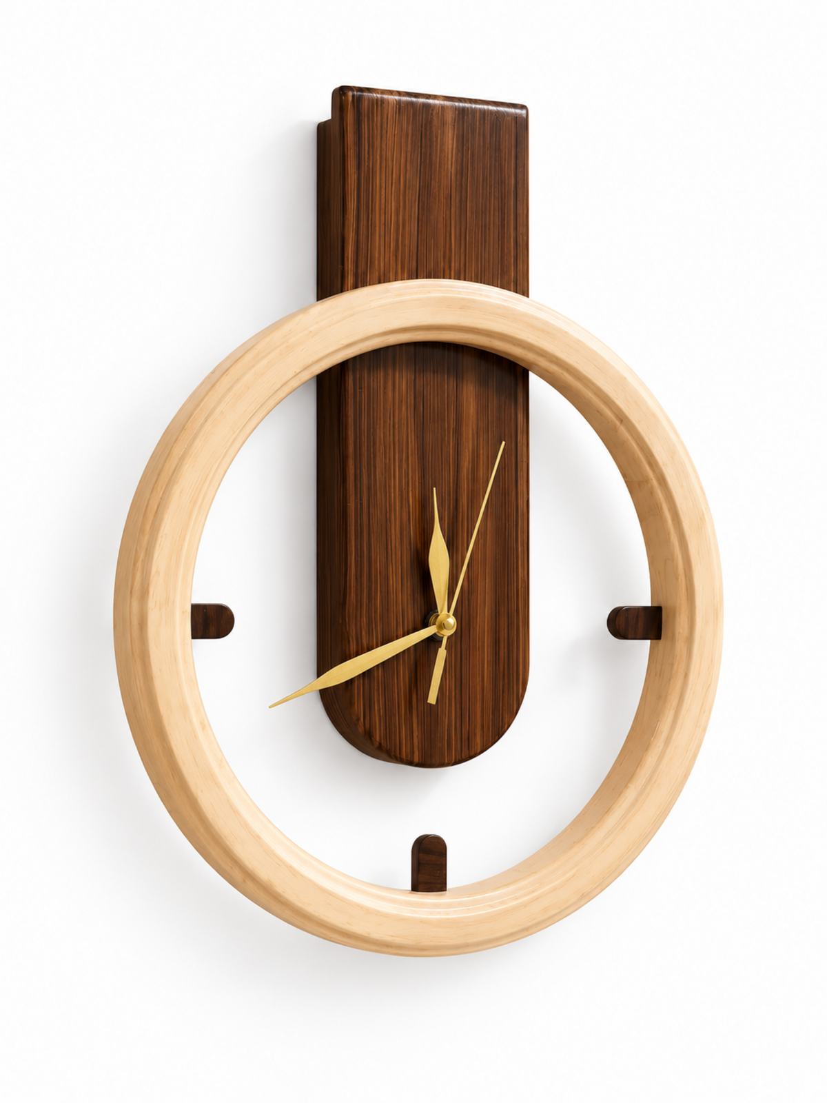 Modern Wooden Wall Clock – Elegant Handmade Wood Decor | 12 inch & 14 inch