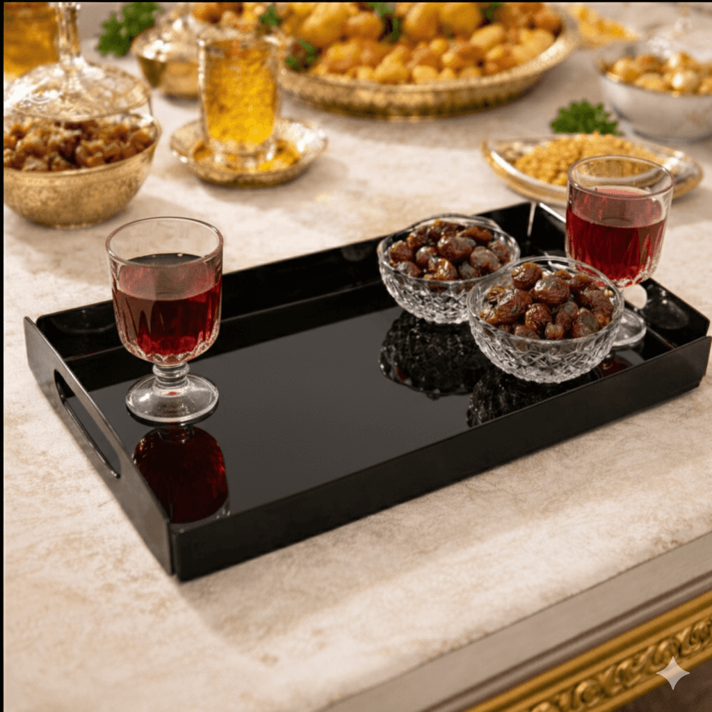 Elegant and minimal Set of 3 Black Acrylic Trays - Image 3