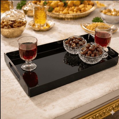 Elegant and minimal Set of 3 Black Acrylic Trays - Image 3