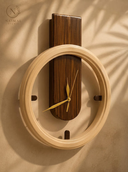 Modern Wooden Wall Clock – Elegant Handmade Wood Decor | 12 inch & 14 inch