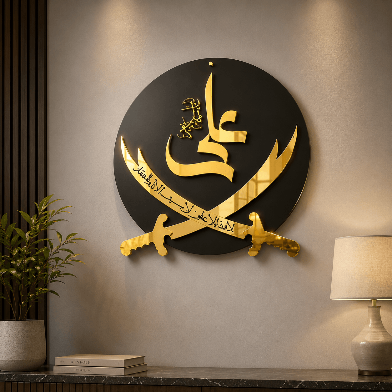 ZULFIQAR E ALI Golden/Black Premium wall art decor - Image 2