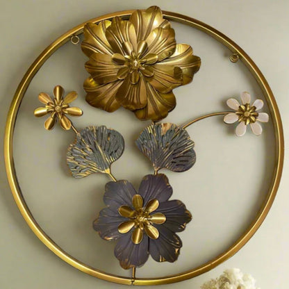 Imported Premium Quality Metal Flower Frame – Elegant Decorative Wall Art - Image 3