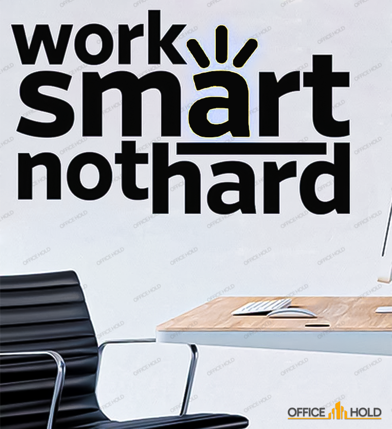 Work Smart Not Hard Inspirational Meeting Room Decor (ws01) - Image 2