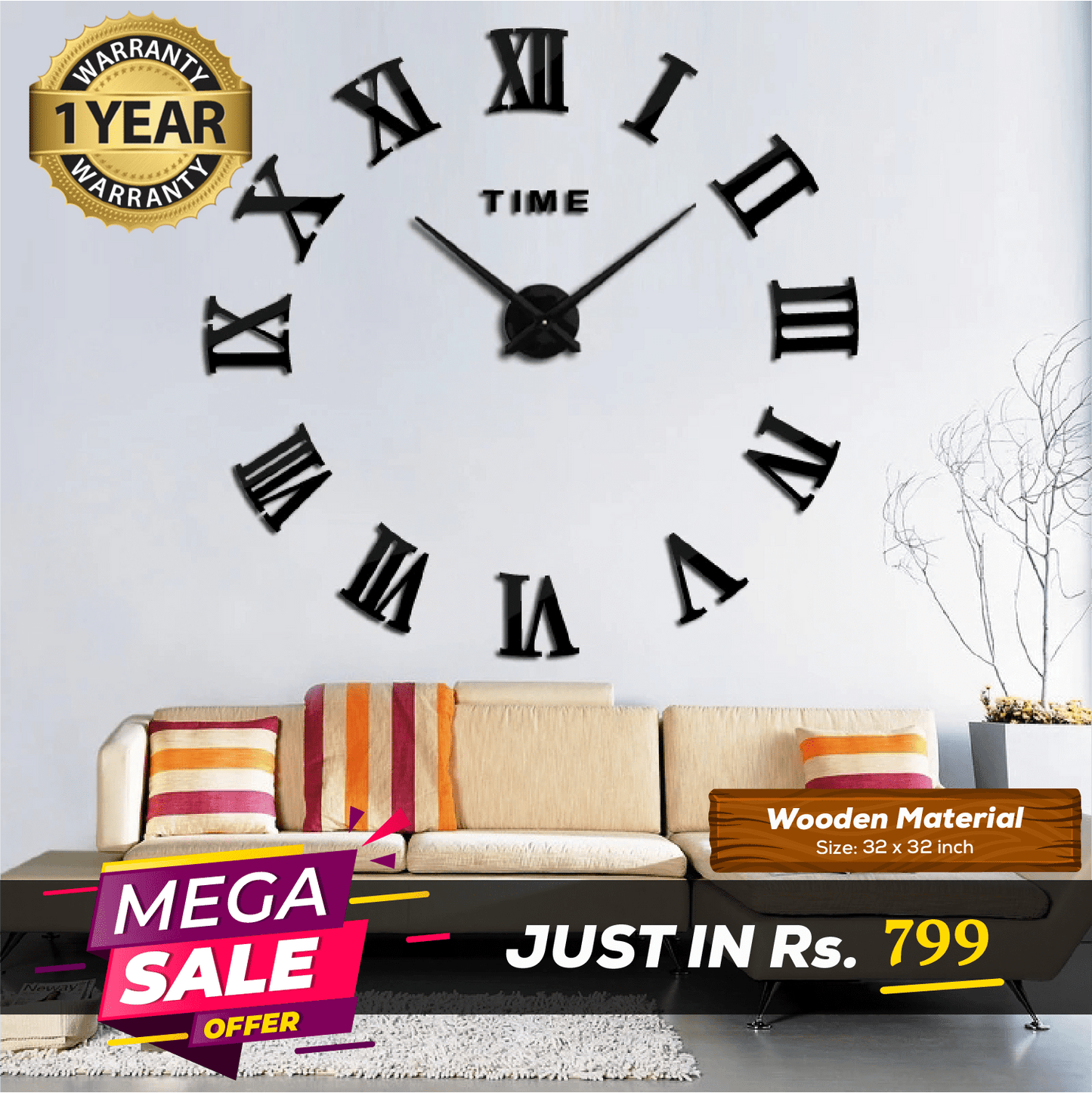 Summer Biggest Sale Buy 1 DIY Clock Get Free Hexagons Mirrors - Image 8