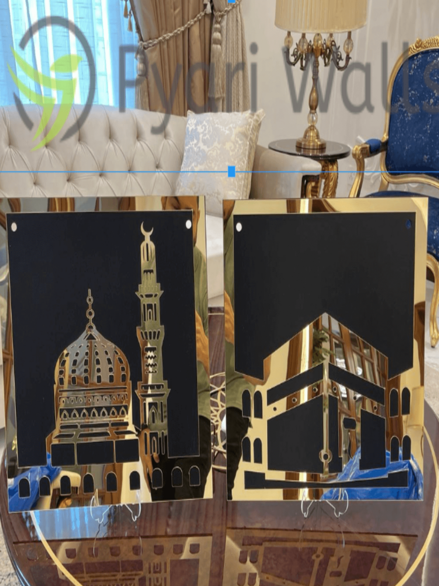 Islamic Wall hanging Khana Kaaba and Roza Rasool (SAW) Set - Walls Decor - Image 1