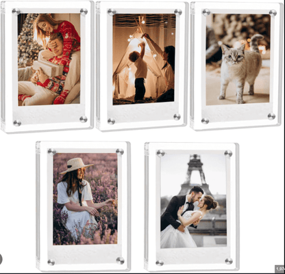 Magnetic Fridge Frames-Transparent Magnetic Acrylic Picture Frame Clear Frameless Memos for office and Refrigerator 3x4 inches each - Image 6