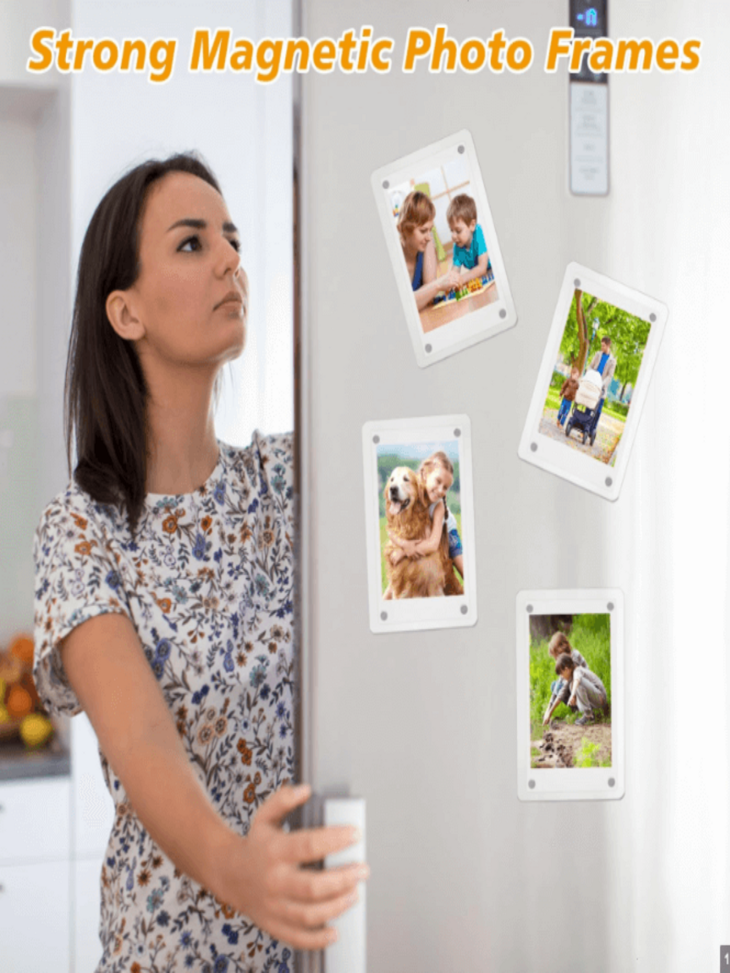 Magnetic Fridge Frames-Transparent Magnetic Acrylic Picture Frame Clear Frameless Memos for office and Refrigerator 3x4 inches each - Image 1