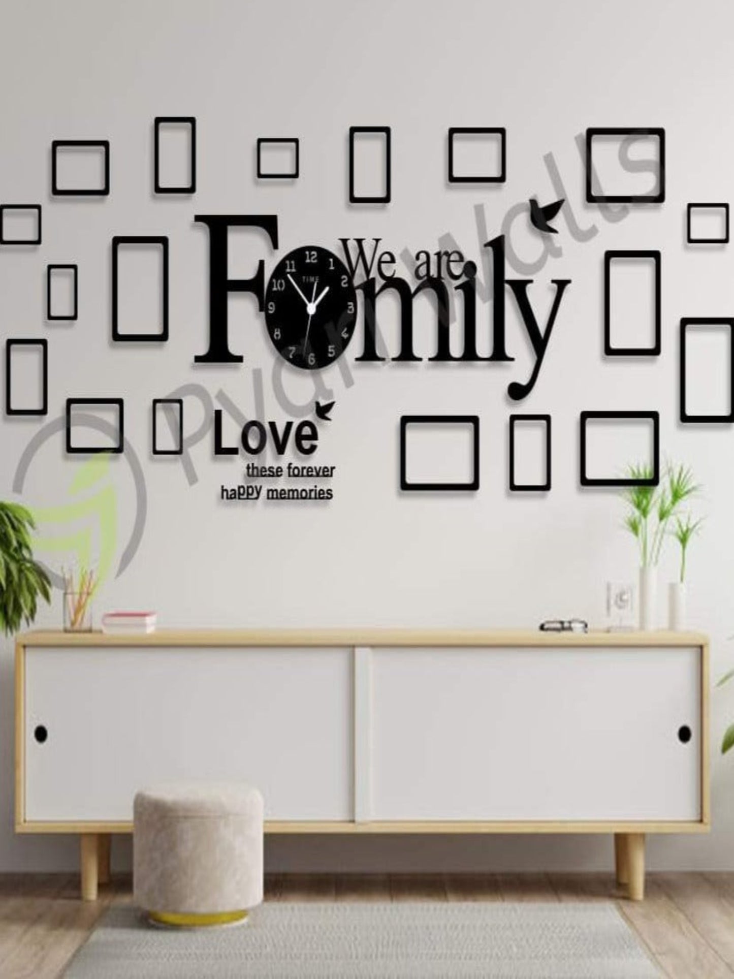 Big Family Frames Clock - Wall Clock - Image 1