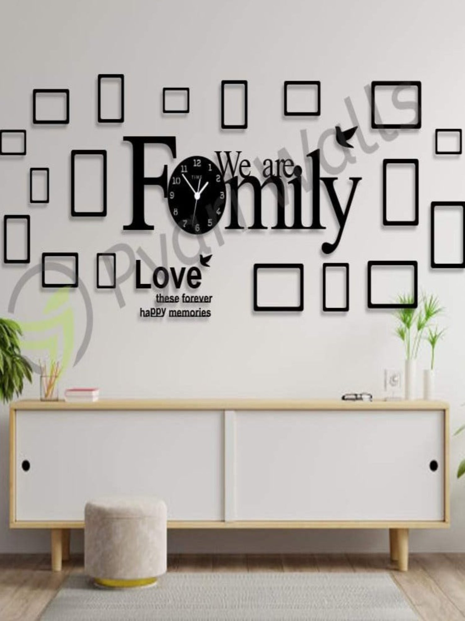 Big Family Frames Clock - Wall Clock - Image 1
