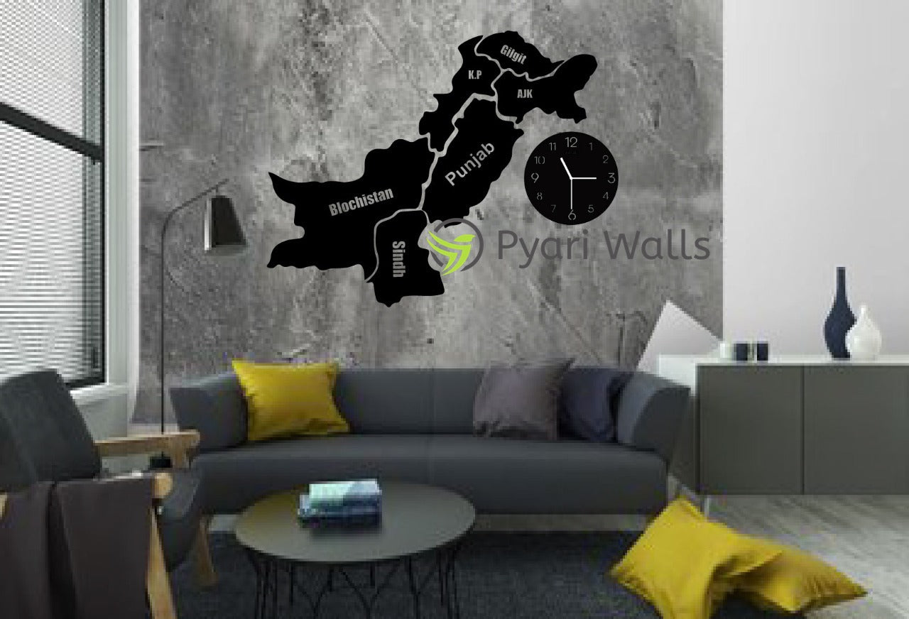 Pakistan Map Wall Clock with Rope Light (large) - Image 2