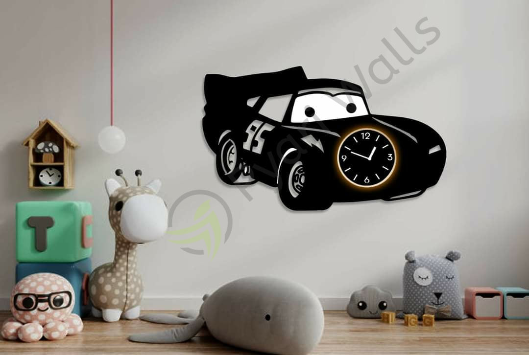 Cars clock 95 (big) kids room clock - Wall Clock - Image 2