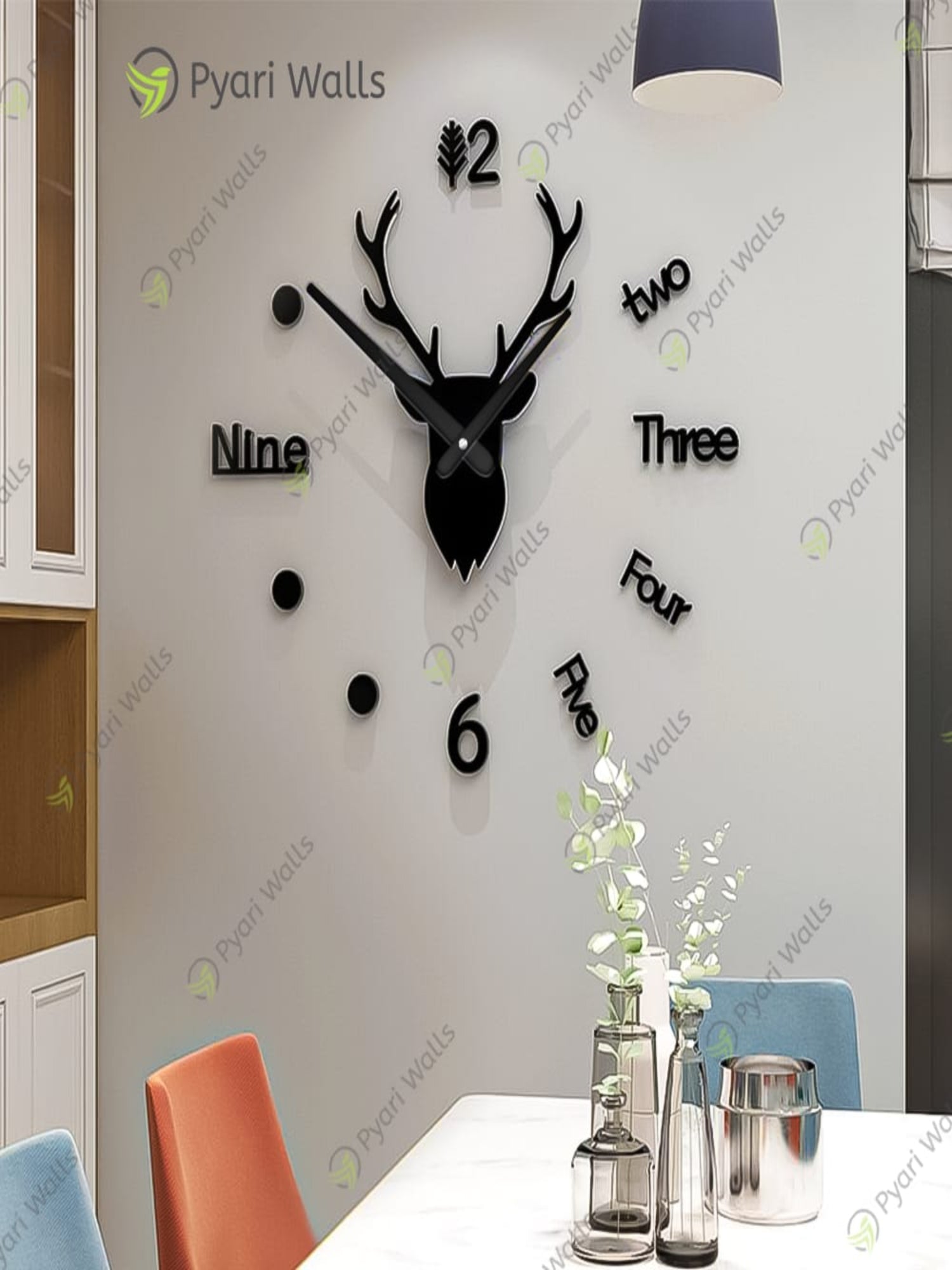 Deer Wall Clock Large - Hot Selling markhor - Image 1
