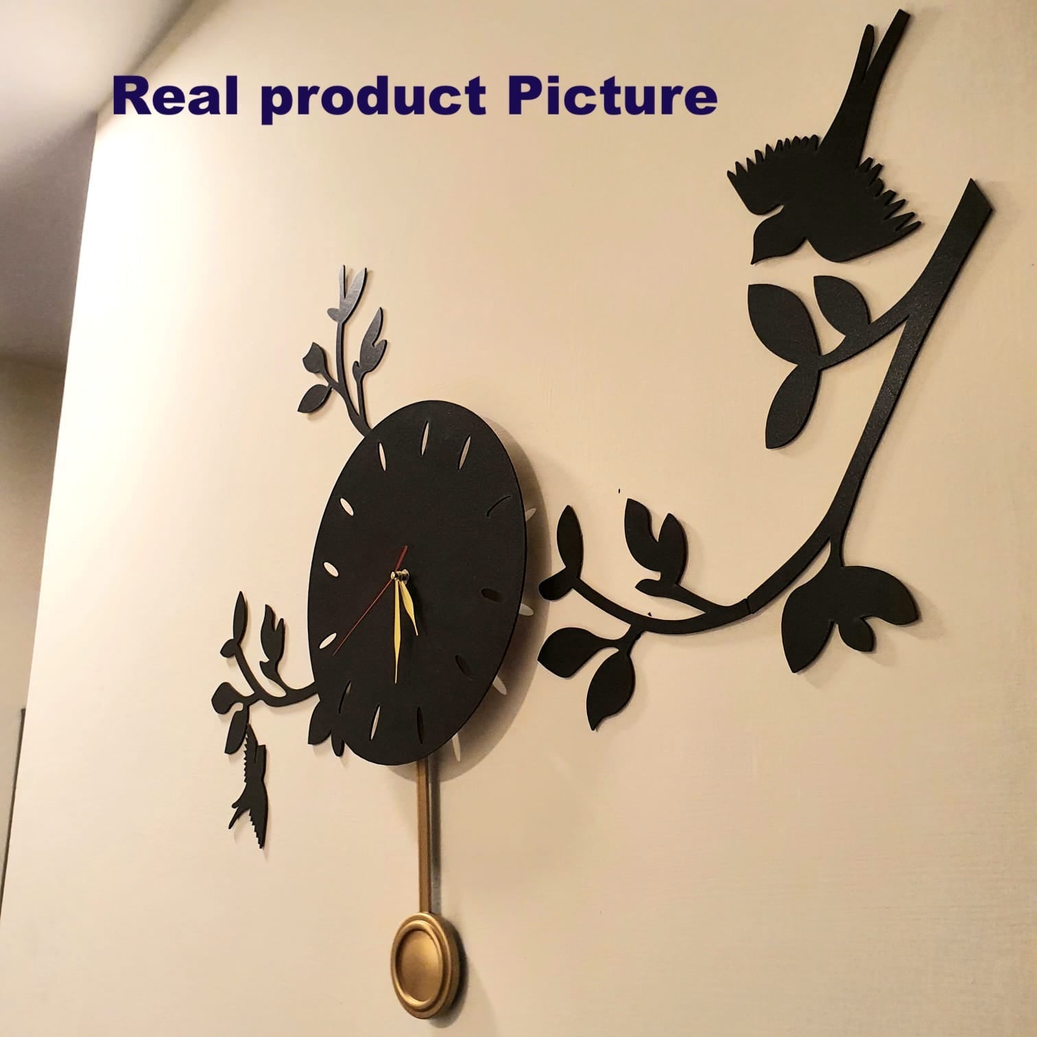 Birds on Branches Scenic Pendulum Clock - Image 3