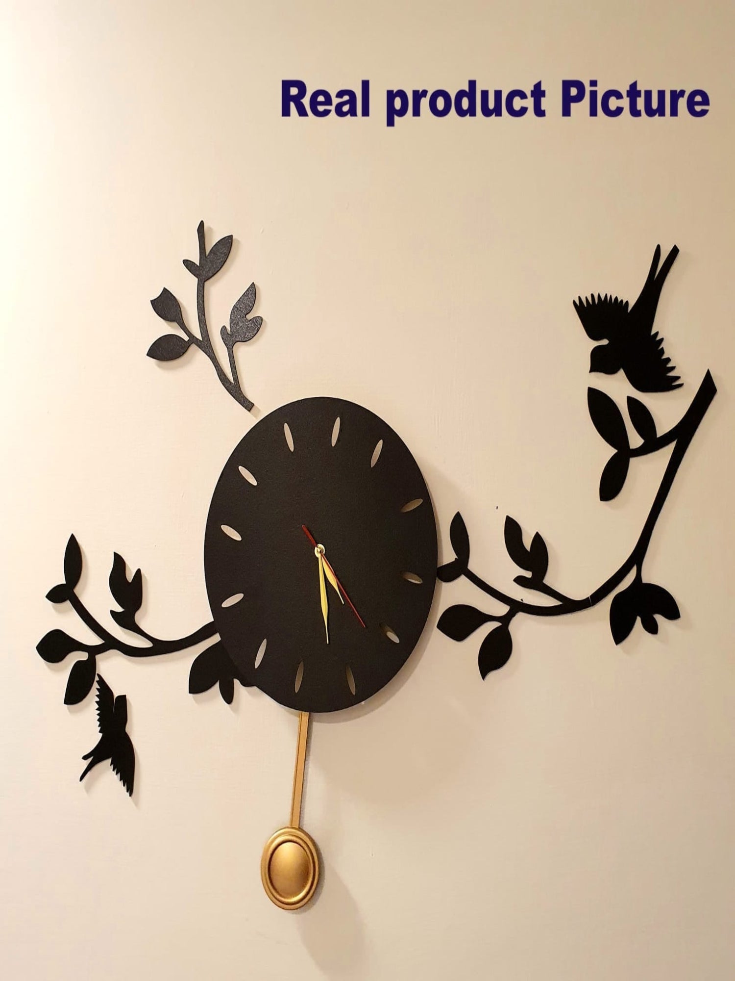 Birds on Branches Scenic Pendulum Clock - Image 1