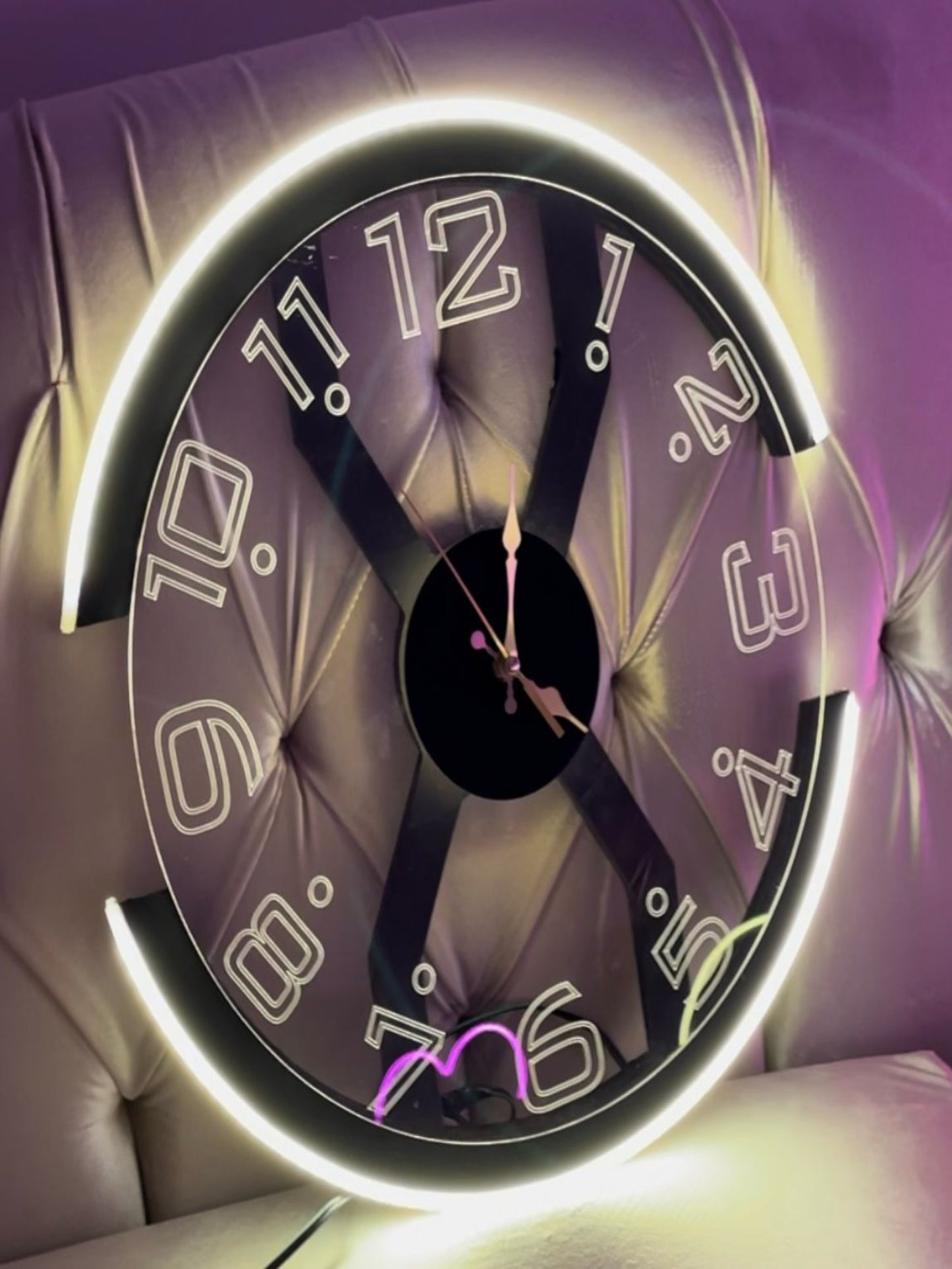Modern Style Neon X Clock Ambient Light- Azadi sale offer - Image 1