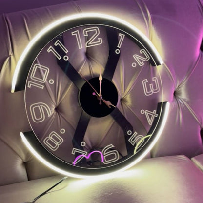 Modern Style Neon X Clock Ambient Light- Azadi sale offer - Image 2