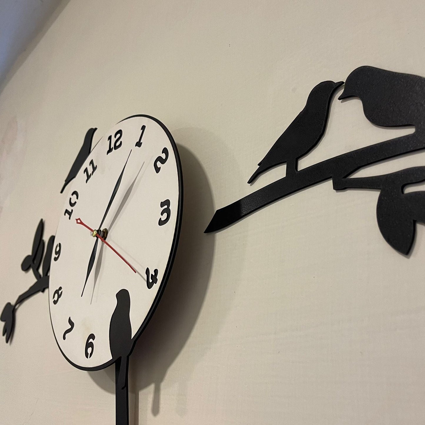 New Latest Style 2024 Birds Tree Pendulum clock White Dial - Image 3