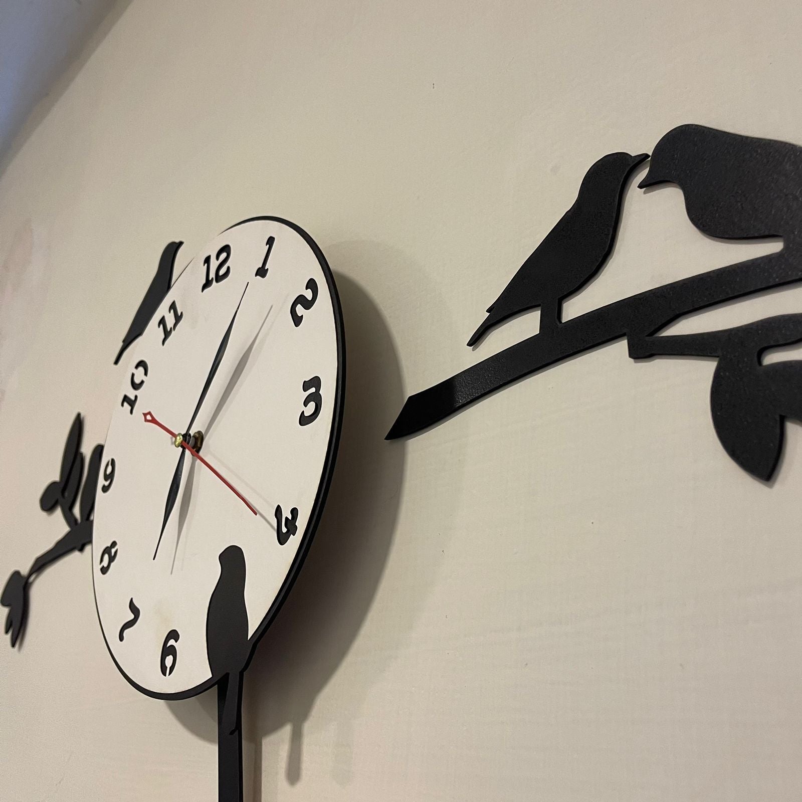 New Latest Style 2024 Birds Tree Pendulum clock White Dial - Image 3