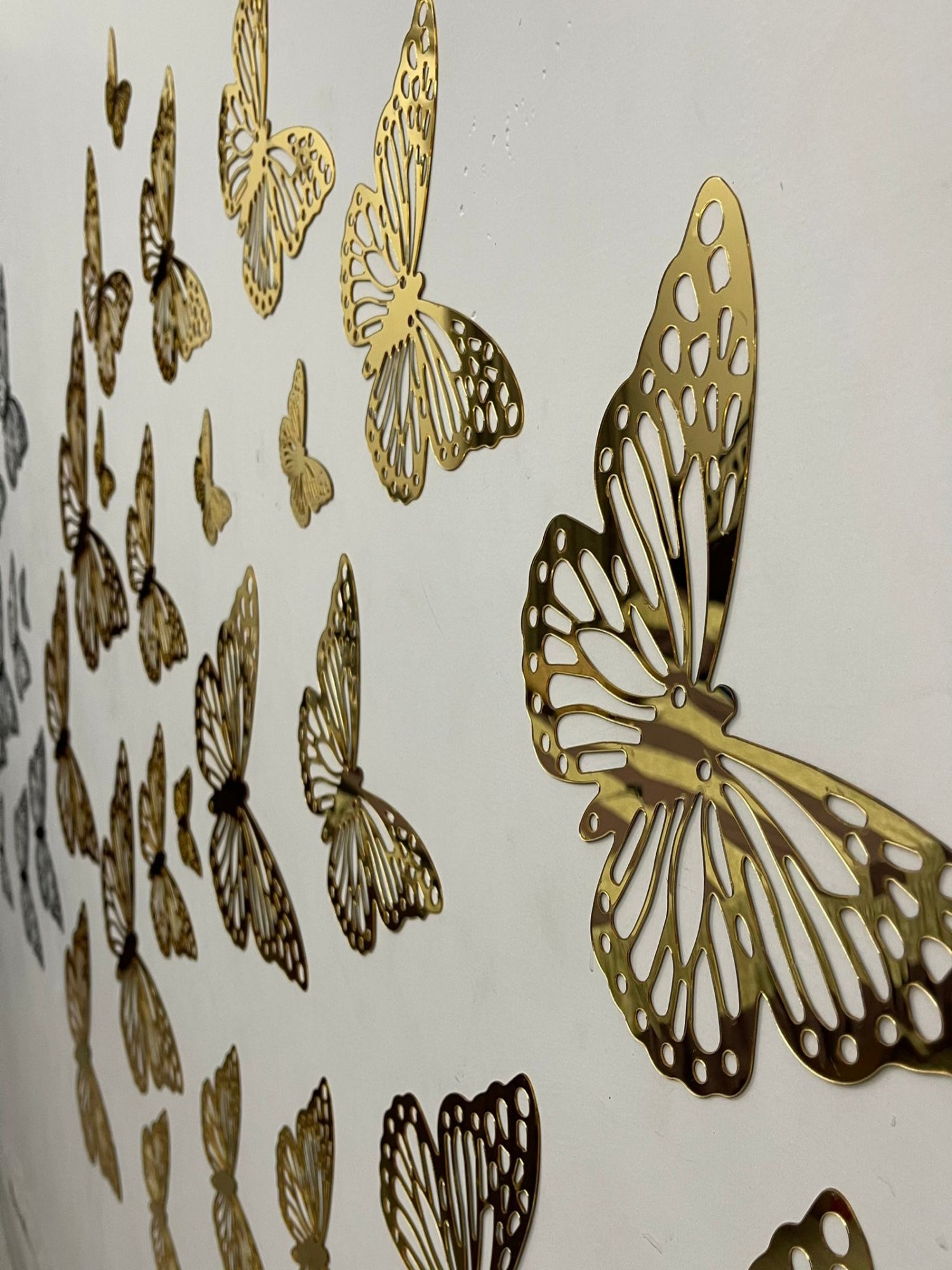 New 2024 Style Acrylic Mirror butterflies set for Wall Decor - Image 1