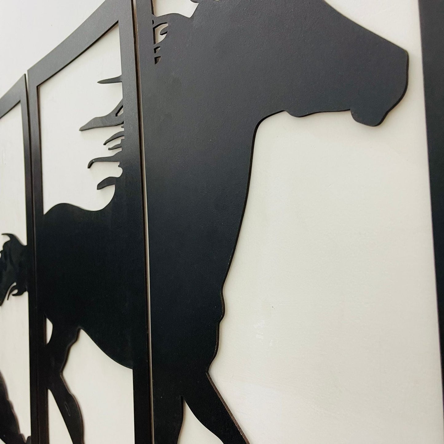 Wooden Wall decor Horse Scenery - Image 2