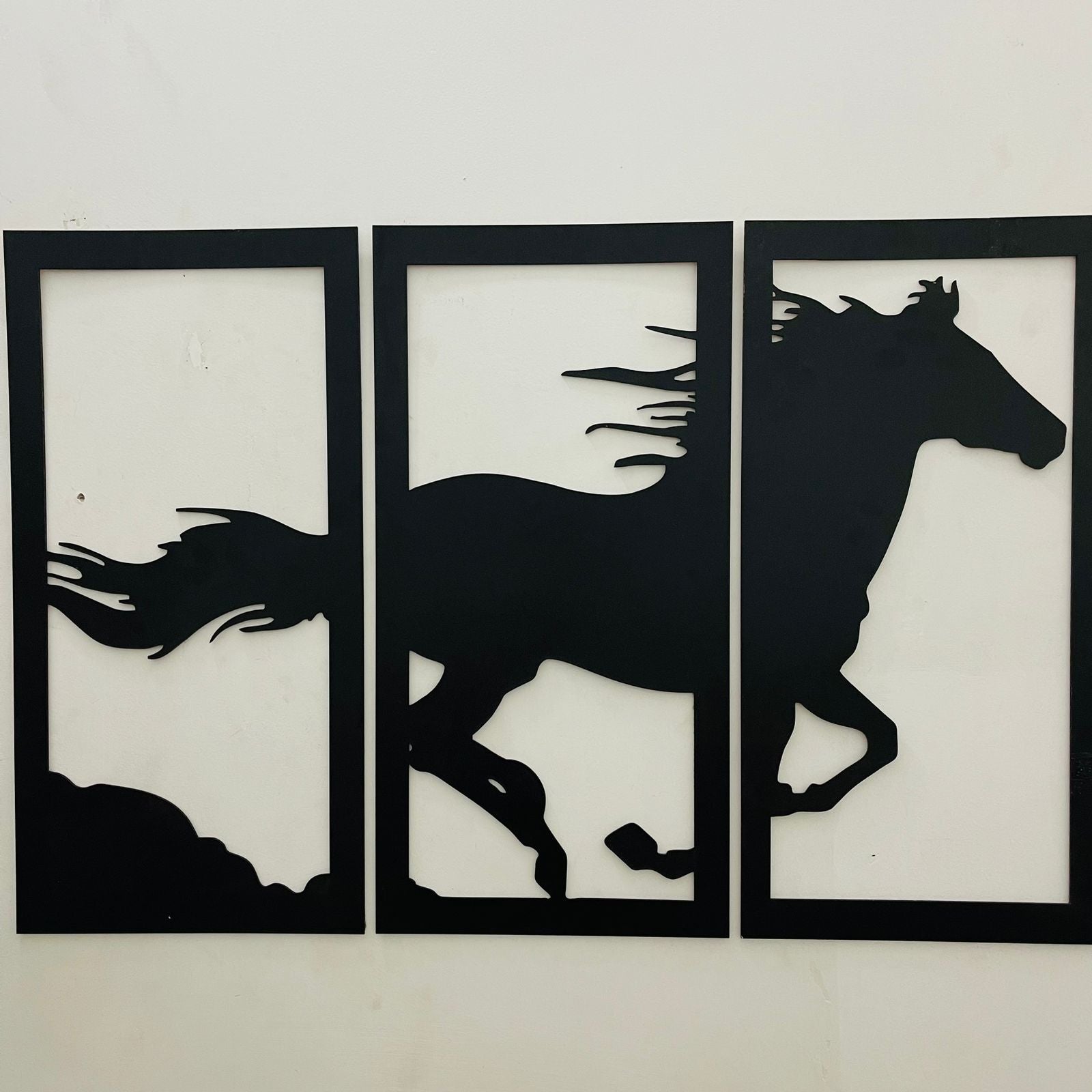 Wooden Wall decor Horse Scenery - Image 3