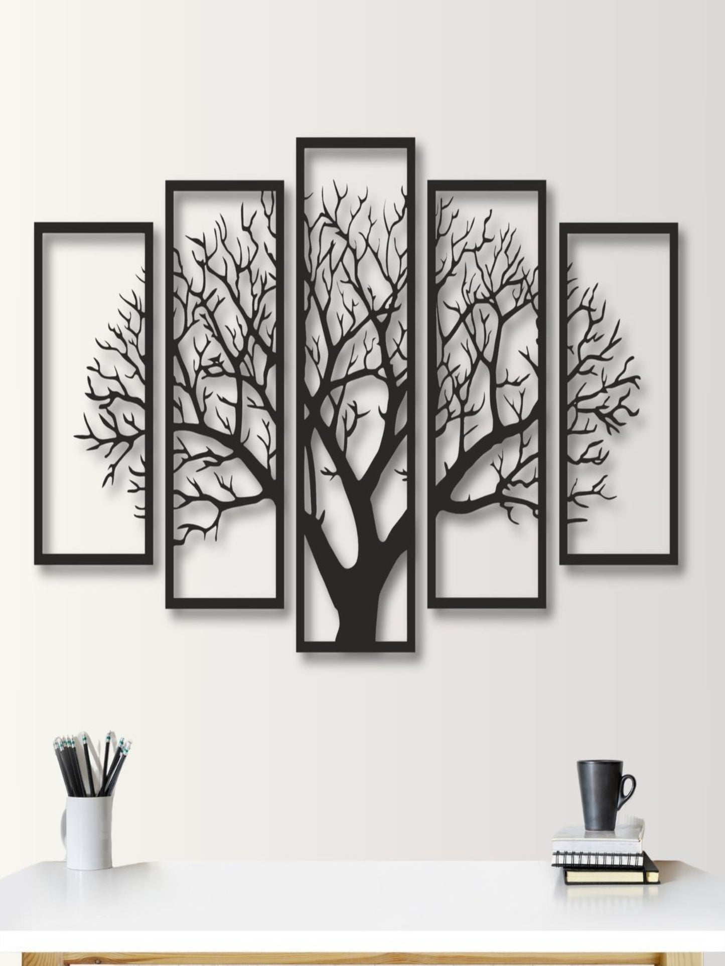 Five Frames Tree 3D art Decor for Walls - Image 1