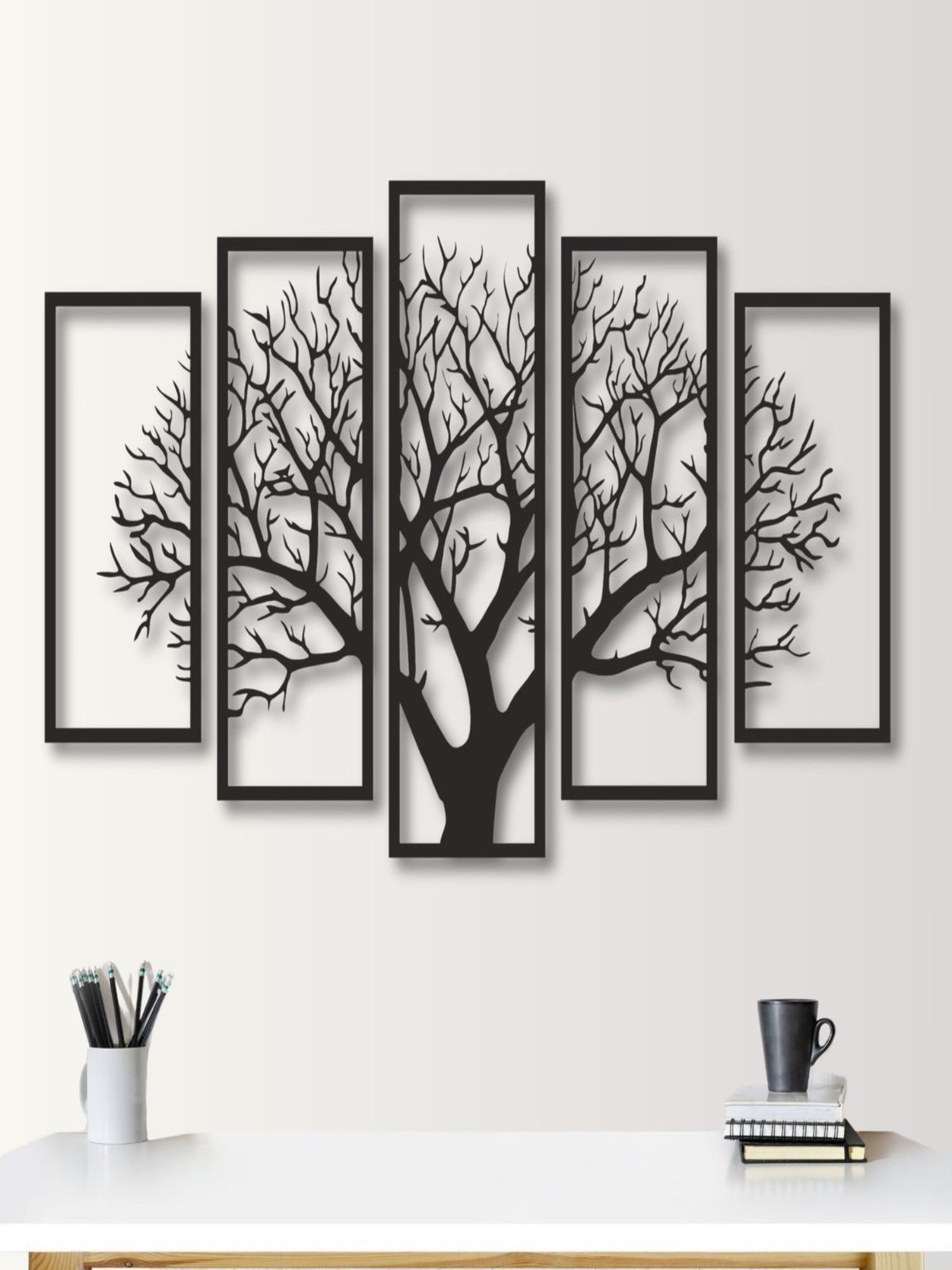 Five Frames Tree 3D art Decor for Walls - Image 1