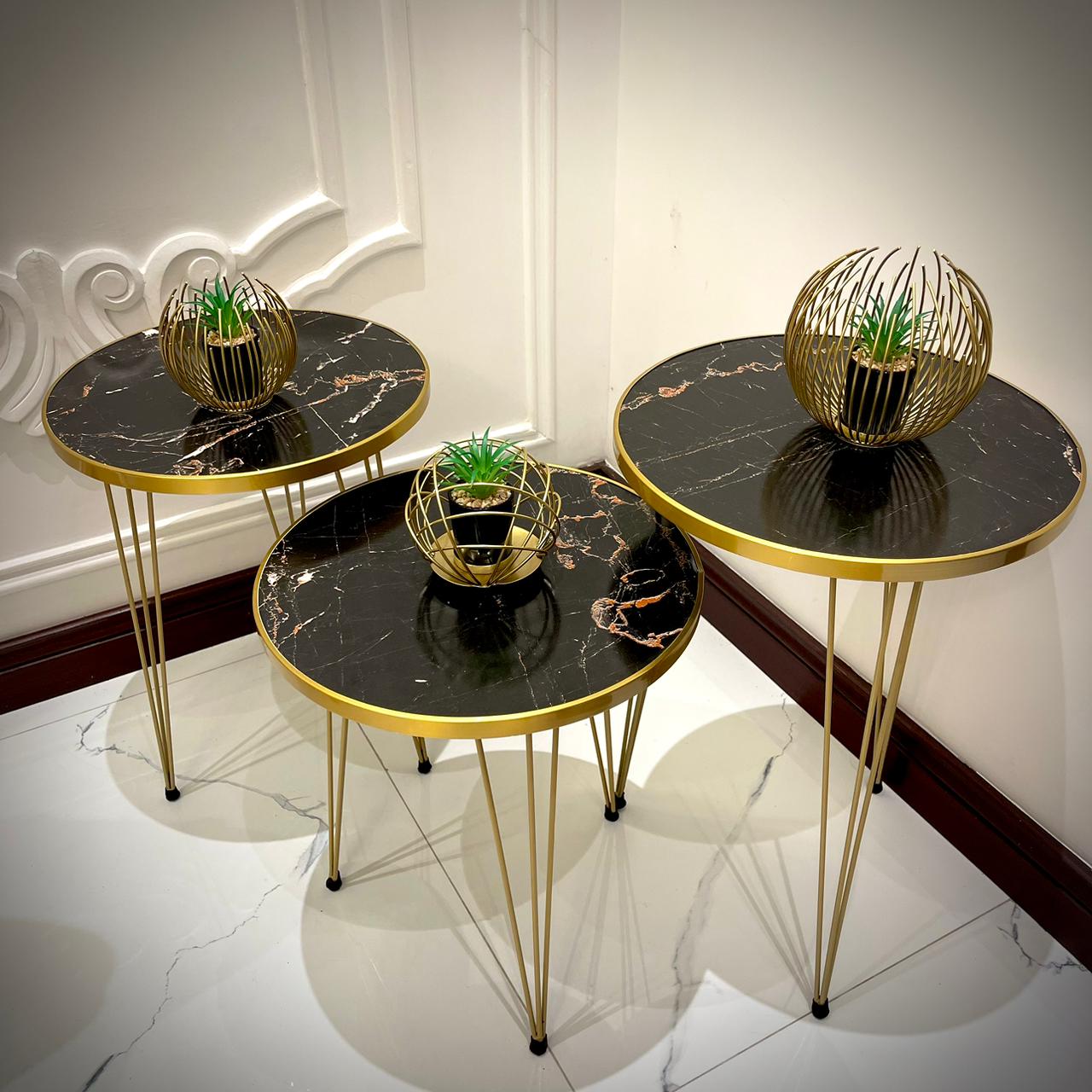 Modern Coffee Table – Nesting End Table & Side Table Set for Stylish Living - Image 9