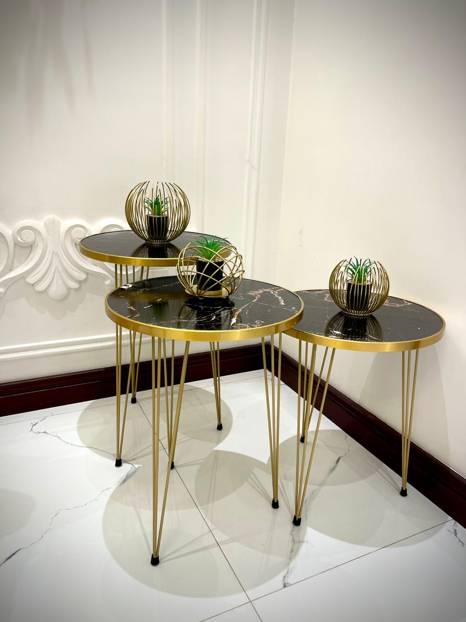 Modern Coffee Table – Nesting End Table & Side Table Set for Stylish Living - Image 4