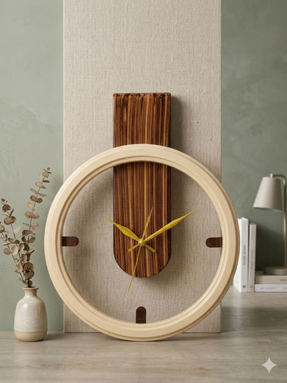 Modern Wooden Wall Clock – Elegant Handmade Wood Decor | 12 inch & 14 inch