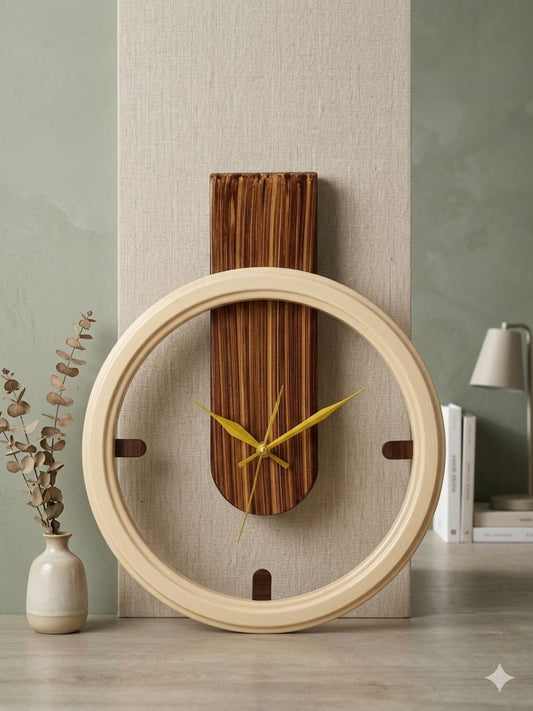 Modern Wooden Wall Clock – Elegant Handmade Wood Decor | 12 inch & 14 inch