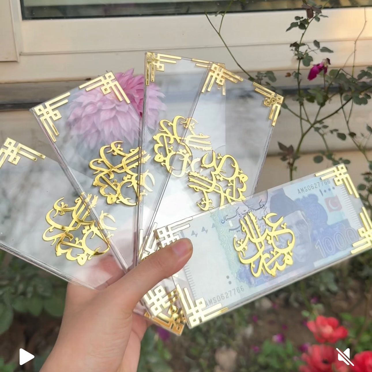 Premium Acrylic Eidi Envelopes – Eid Mubarak Gift Envelopes -COR01 - Image 4