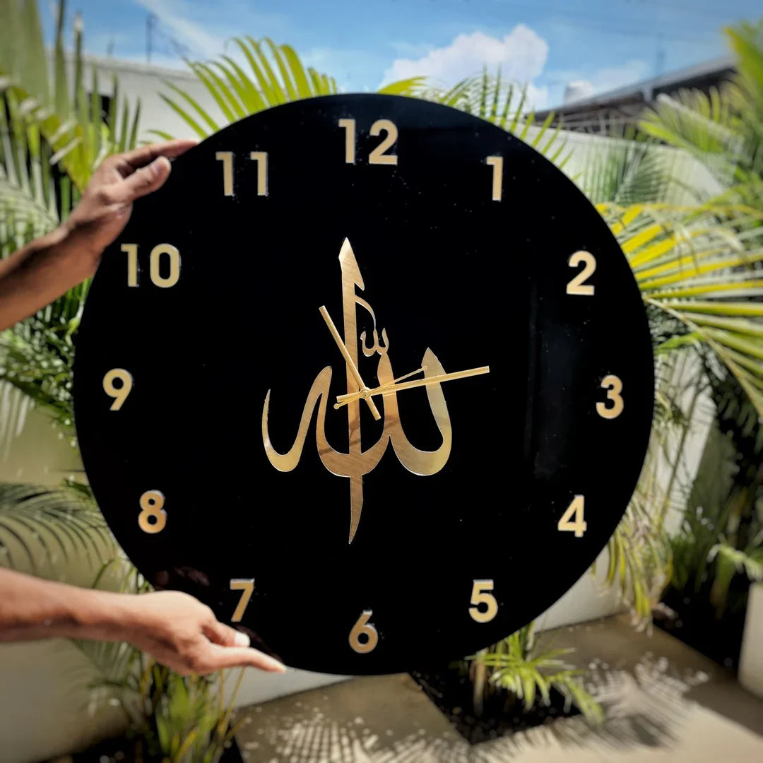 ALLAH Name wall clock Acrylic Material - Islamic Wall Clock - Image 3
